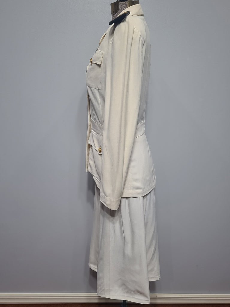 NNC Navy Nurse White Uniform Jacket and Skirt(B-33' W-25' H-33.5') — image 3