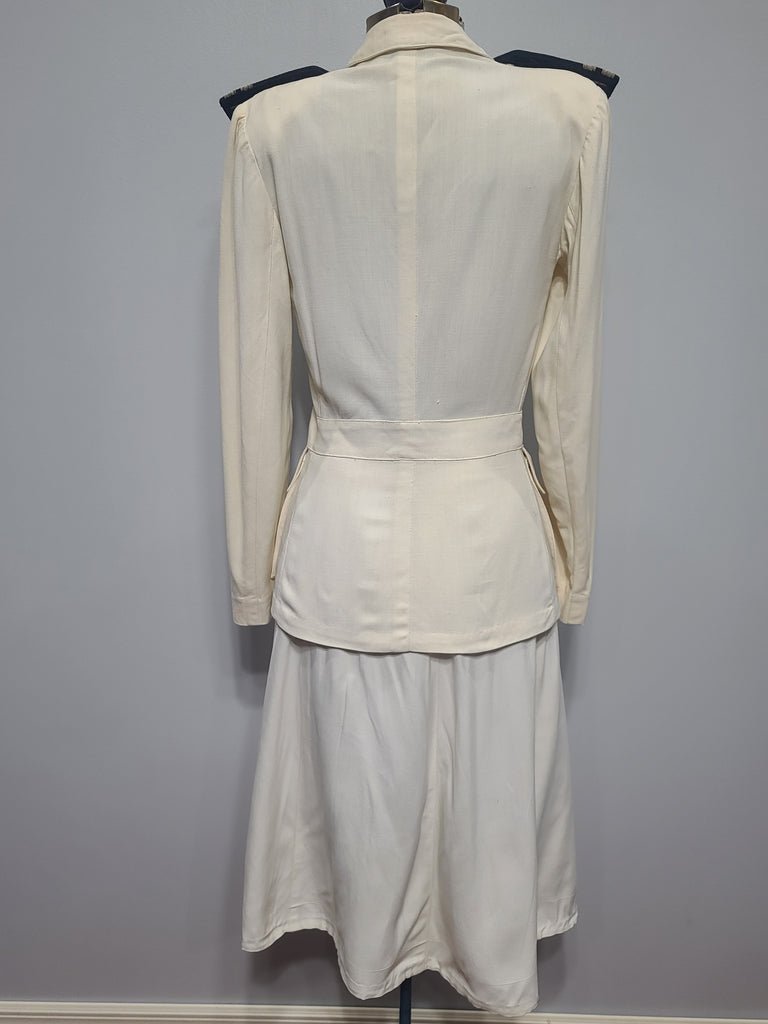 NNC Navy Nurse White Uniform Jacket and Skirt(B-33' W-25' H-33.5') — image 4