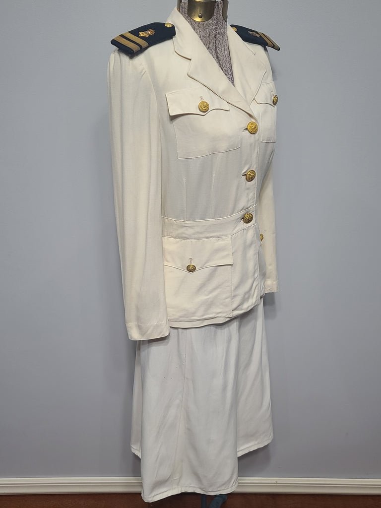 NNC Navy Nurse White Uniform Jacket and Skirt(B-33' W-25' H-33.5') — image 5