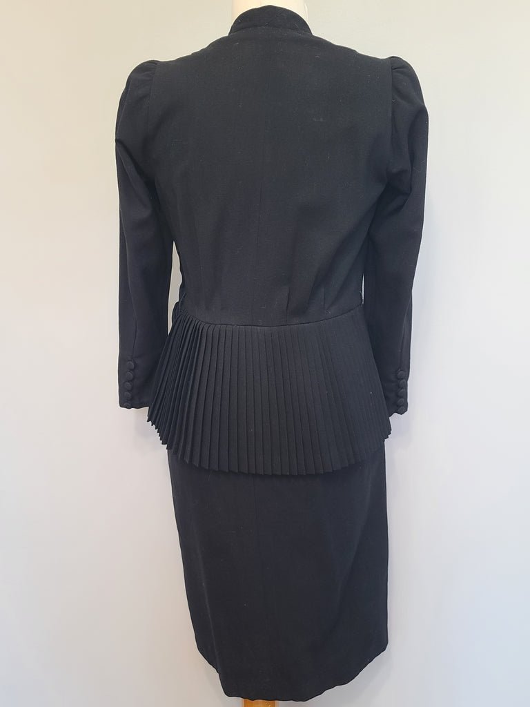 German Black Dress with Fur Trim(B-34' W-29.5' H-38') — image 3