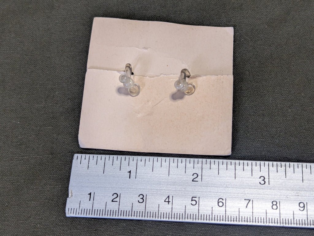 US Army Eagle Screw Back Earrings on Card — image 2