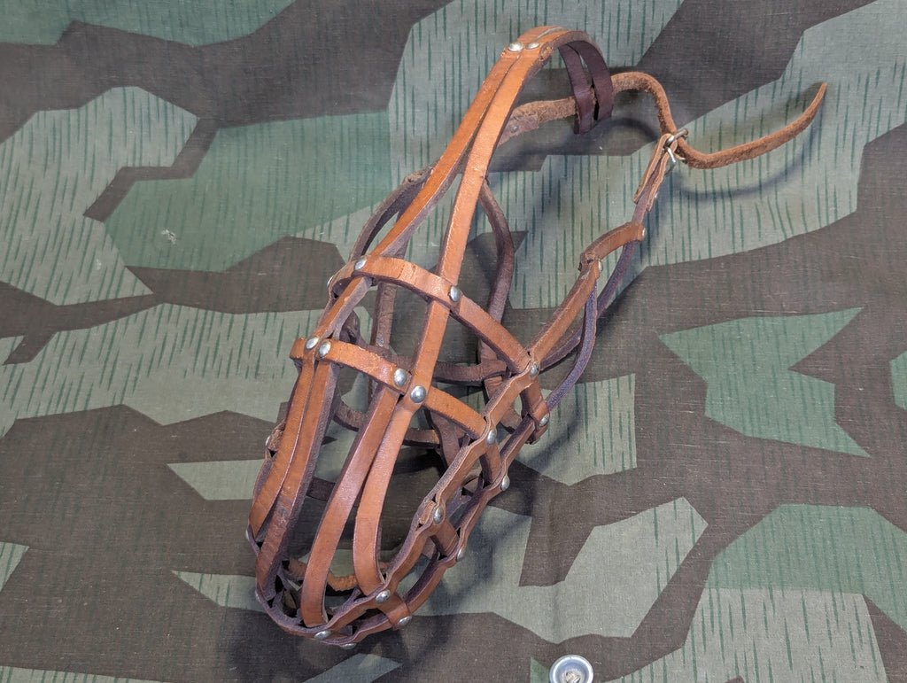 German Leather Dog Muzzle and Collar — image 6