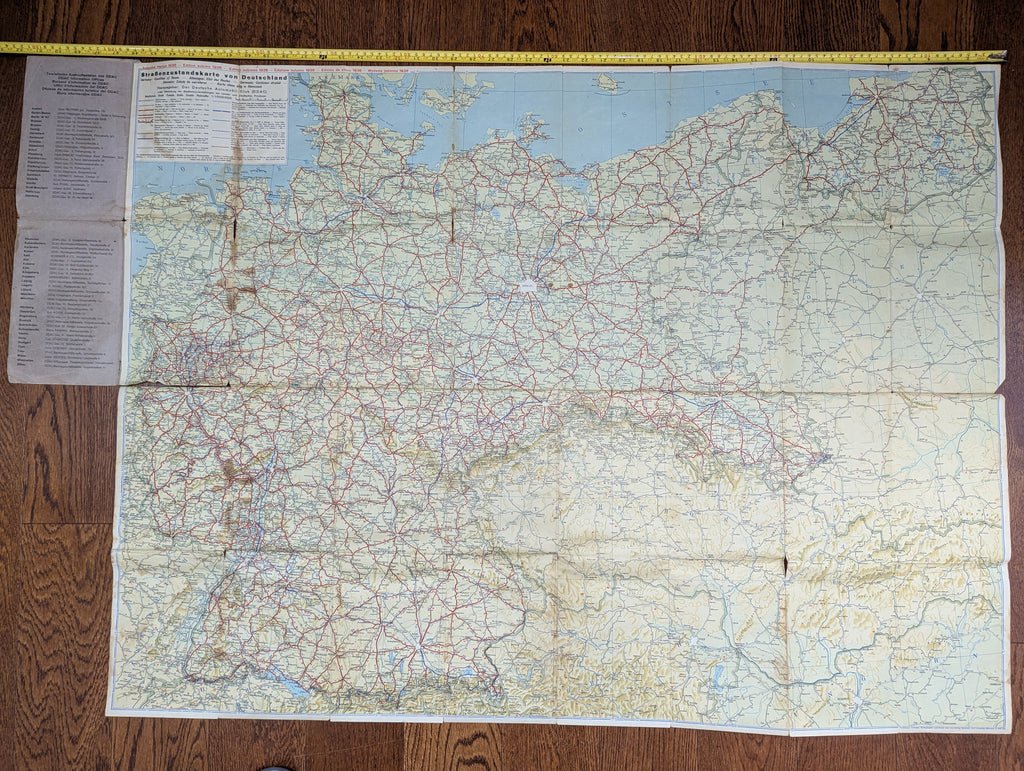 German DDAC Road Condition Map 1936 — image 3