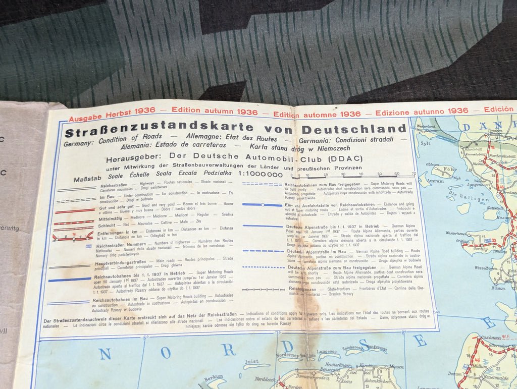 German DDAC Road Condition Map 1936 — image 6