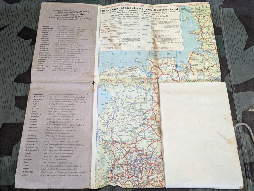 German DDAC Road Condition Map 1936 — image 7