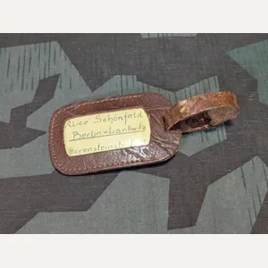 German Leather Luggage Tag