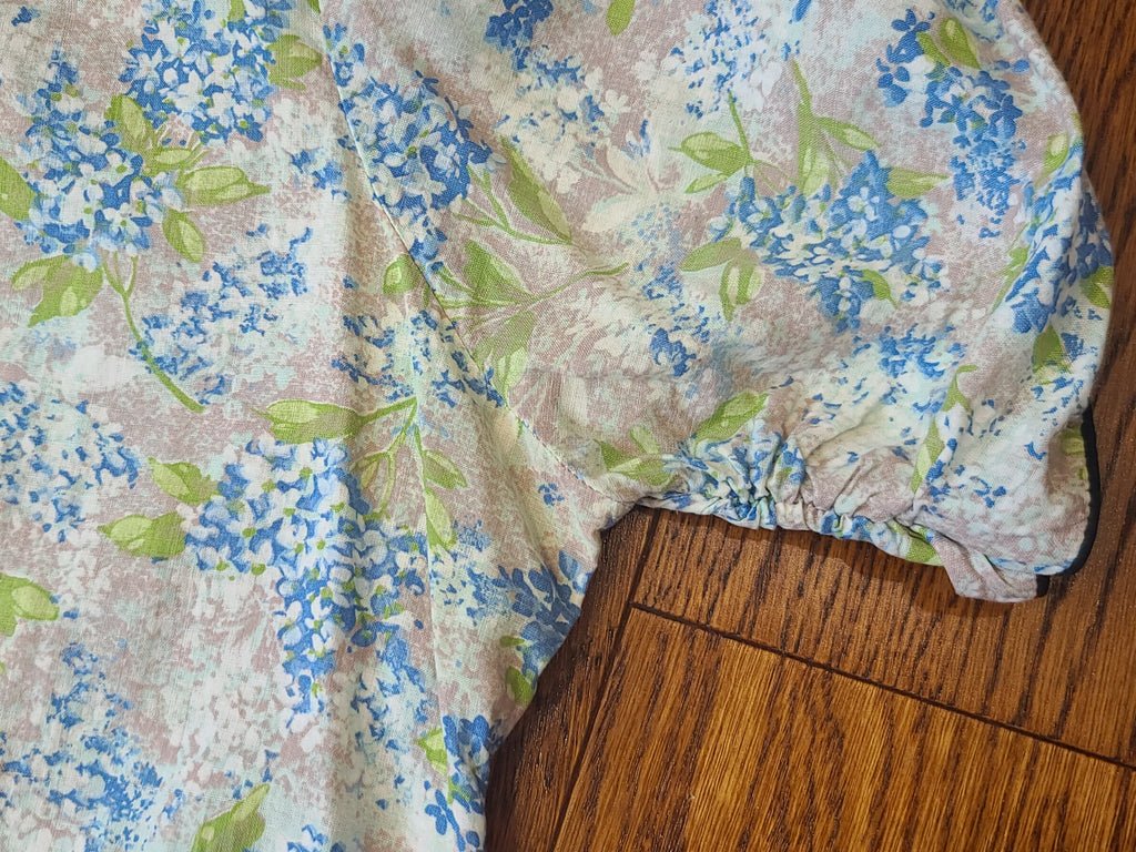 Light Blue and Green Flower Print Dress(B-37' W-28.5' H-39') — image 16