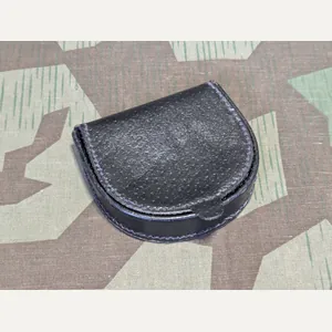 Original Deadstock Leather Wallet Horseshoe Form Black