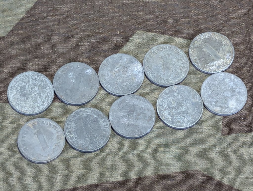 1 Reichspfennig Coins (Lot of 10) — image 3