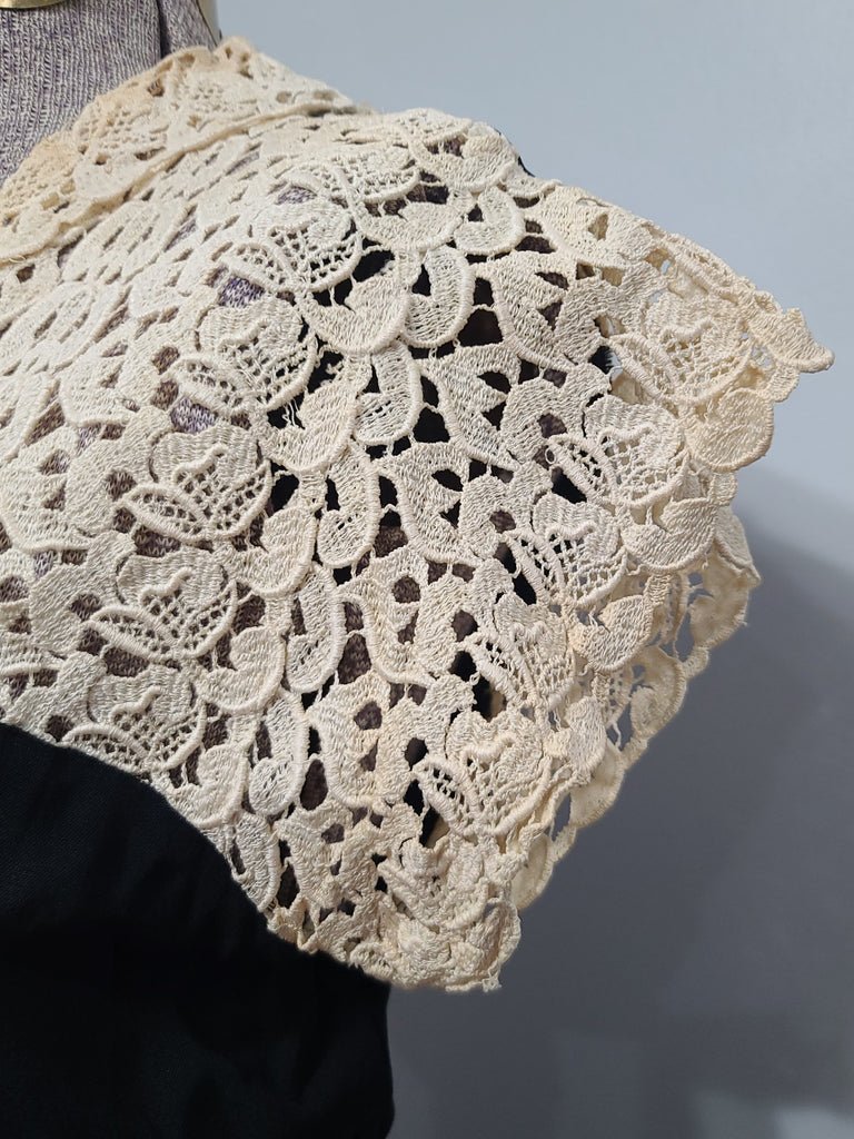 Black Rayon Peplum Dress with Lace Top(B-34' W-27' H-37') — image 7