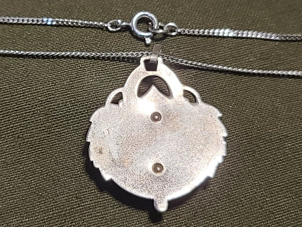 Army Eagle Marcasite Sweetheart Necklace — image 3