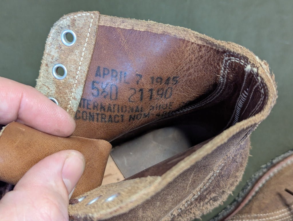Original USMC Boondocker Boots Size 5 1/2 D April 7 1945 Unissued — image 7