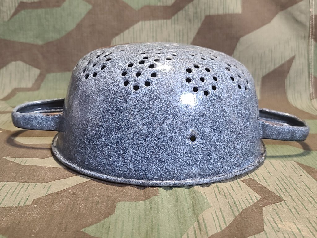 German Helmet Made into a Strainer — image 2