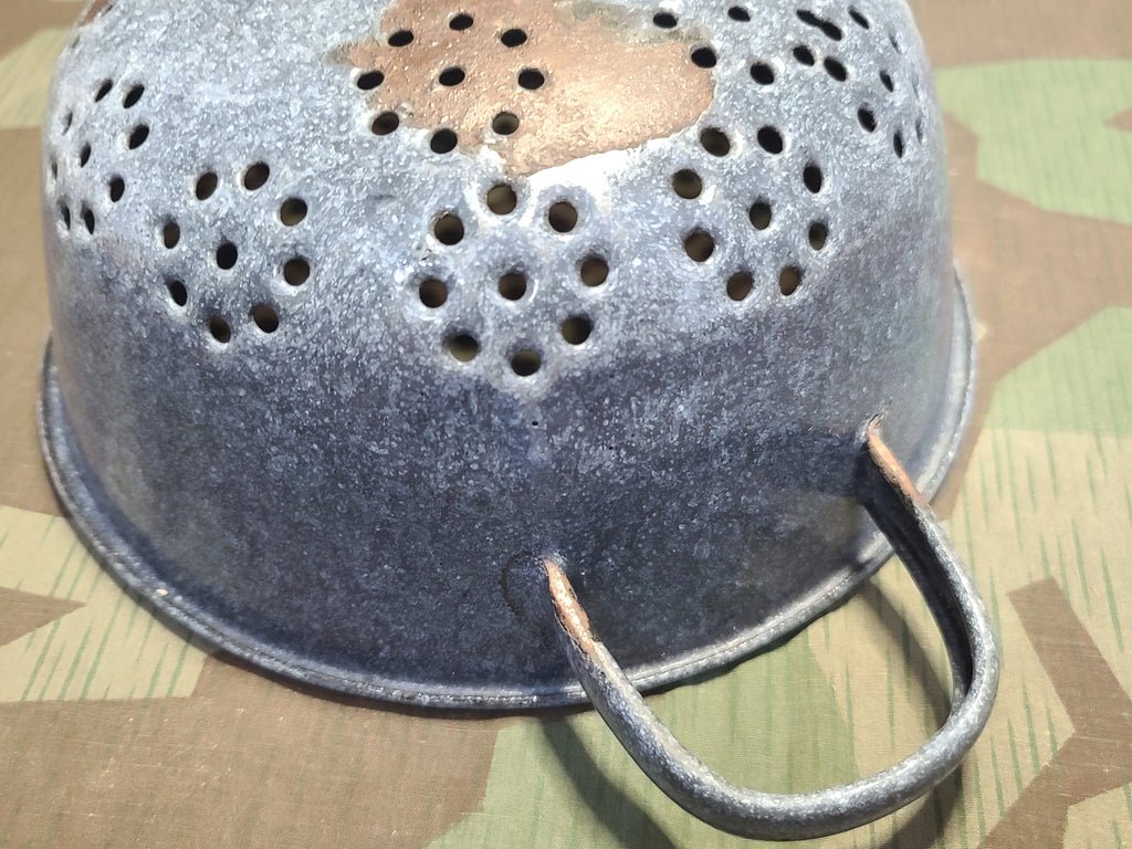 German Helmet Made into a Strainer — image 4