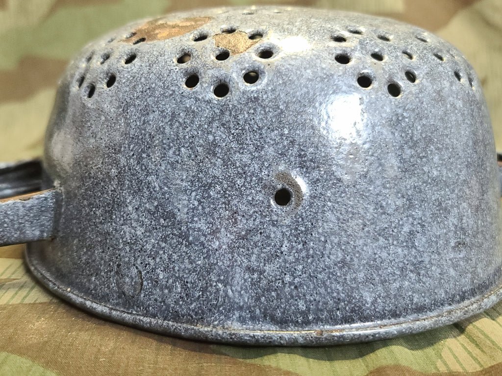 German Helmet Made into a Strainer — image 6