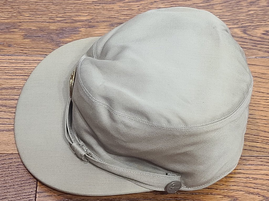 WAAC Khaki Hobby Hat with Enlisted Walking Eagle Emblem (Size 21 1/2) — image 10