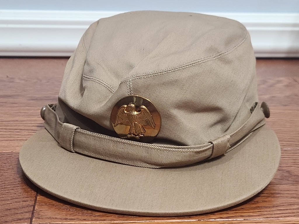 WAAC Khaki Hobby Hat with Enlisted Walking Eagle Emblem (Size 21 1/2) — image 14