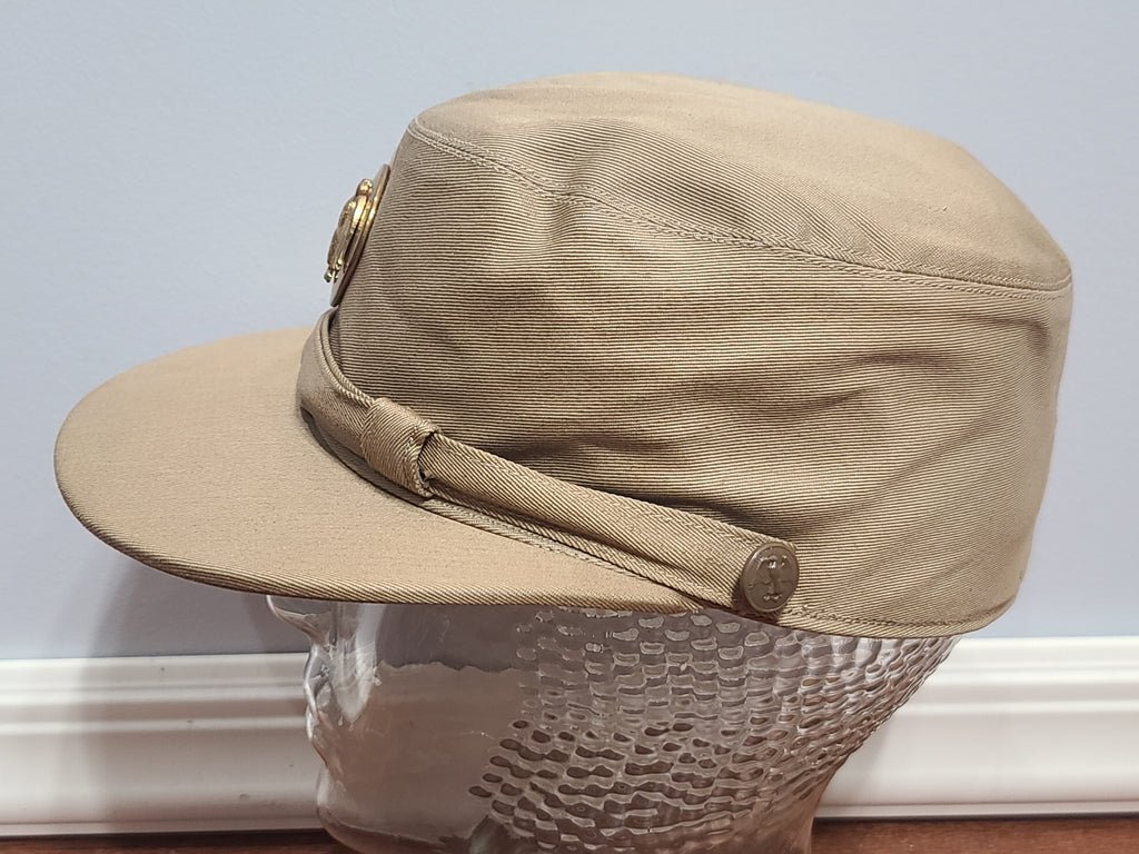 WAAC Khaki Hobby Hat with Enlisted Walking Eagle Emblem (Size 21 1/2) — image 4