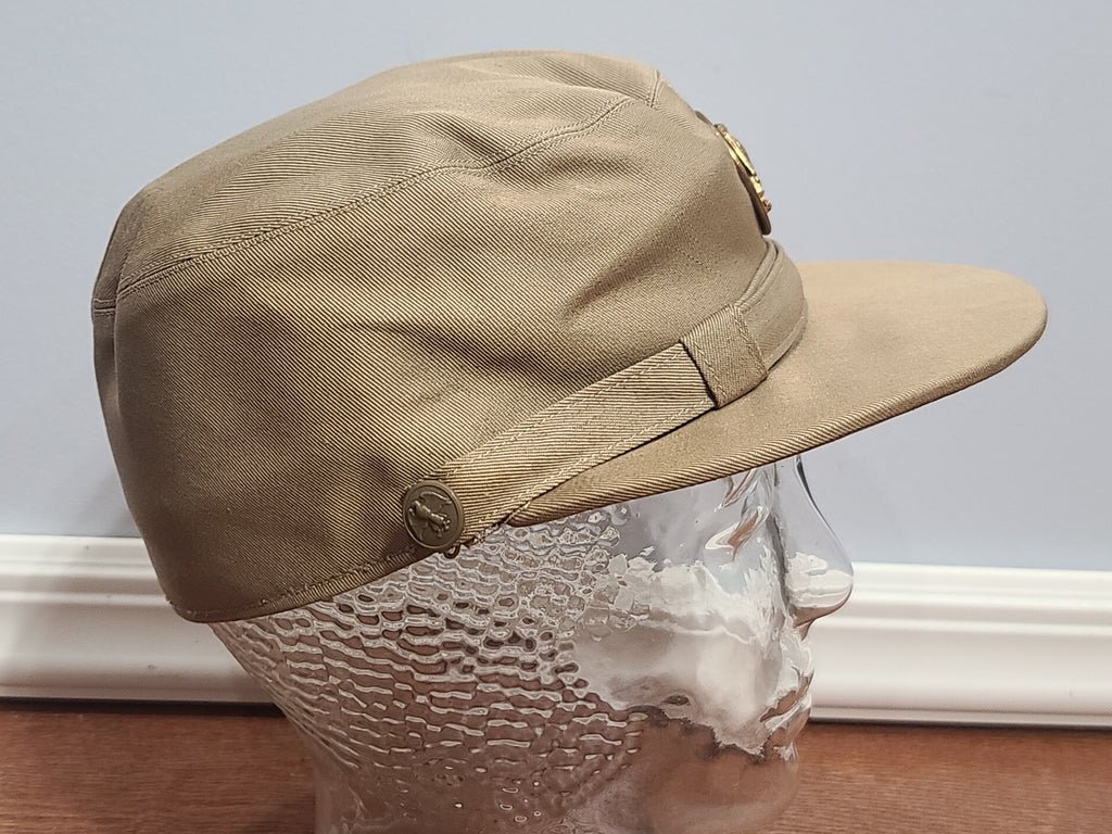 WAAC Khaki Hobby Hat with Enlisted Walking Eagle Emblem (Size 21 1/2) — image 7