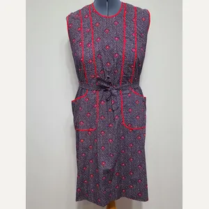 German Wrap Apron Style House Dress(adjustable 29'-32.5' waist)