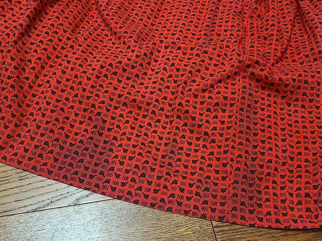 Heart Novelty Print French Oui Non Dress(B-36' W-29' H-37') — image 24