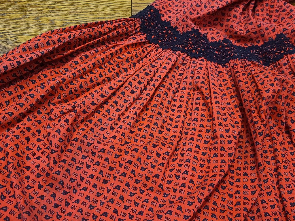 Heart Novelty Print French Oui Non Dress(B-36' W-29' H-37') — image 25