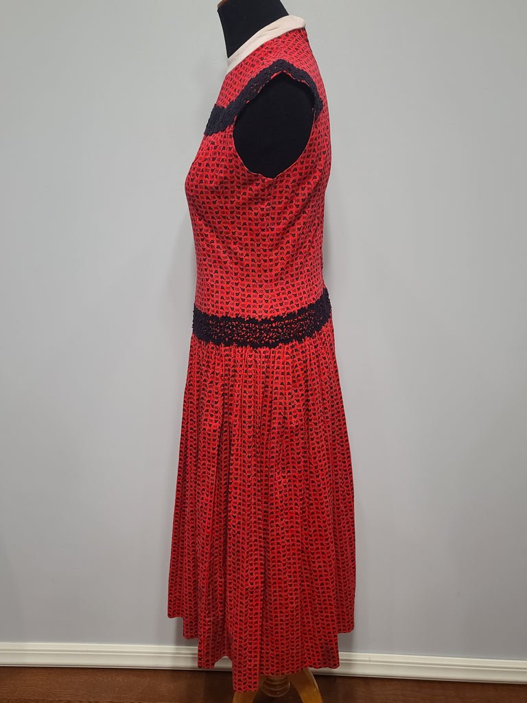 Heart Novelty Print French Oui Non Dress(B-36' W-29' H-37') — image 3