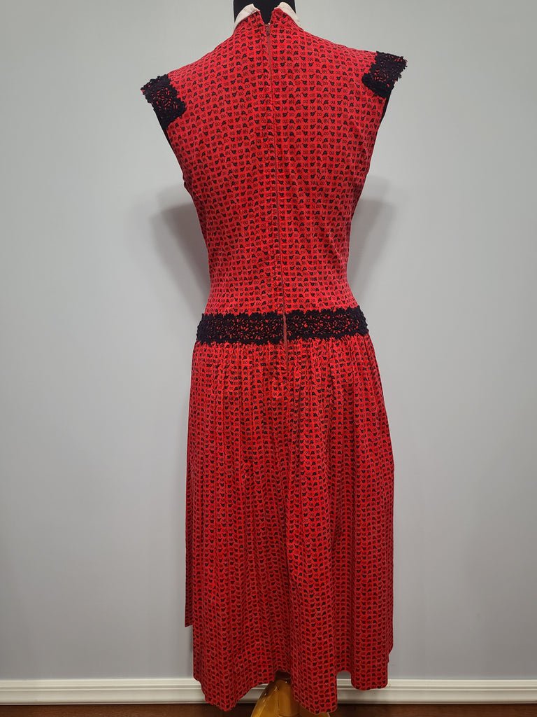 Heart Novelty Print French Oui Non Dress(B-36' W-29' H-37') — image 4