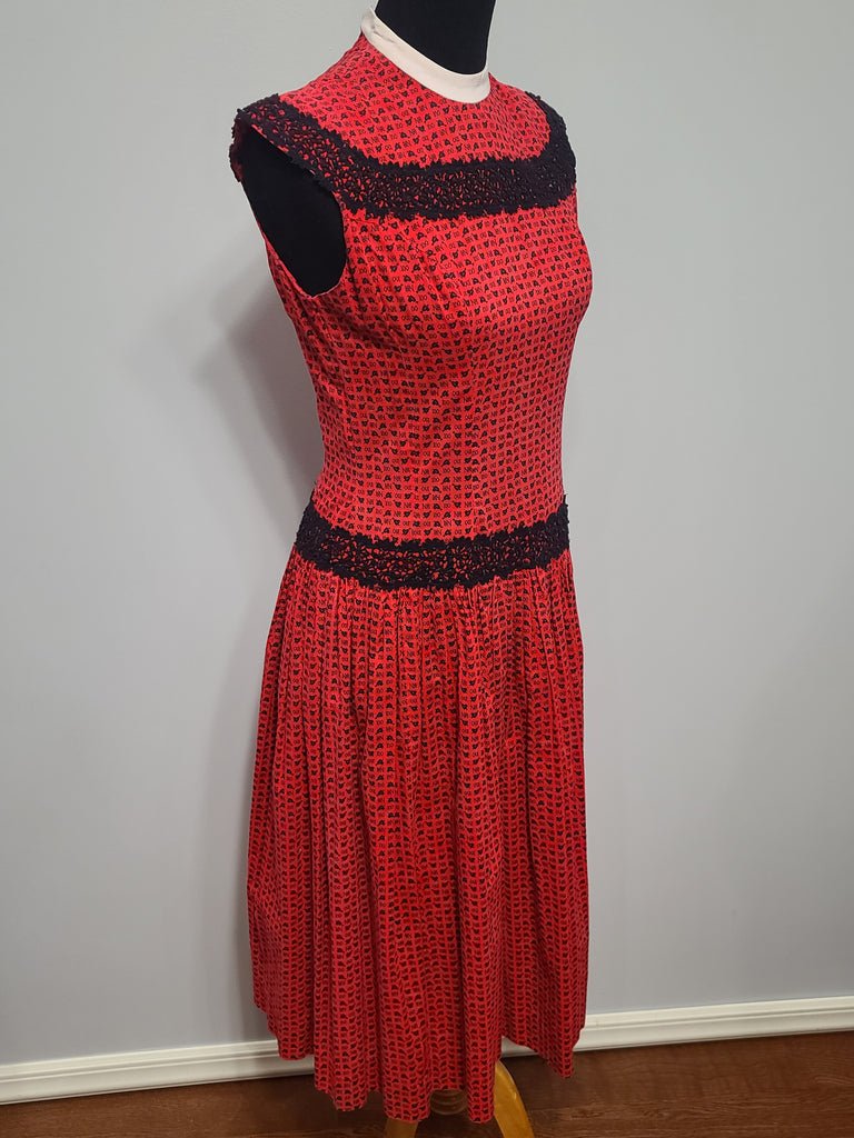 Heart Novelty Print French Oui Non Dress(B-36' W-29' H-37') — image 5