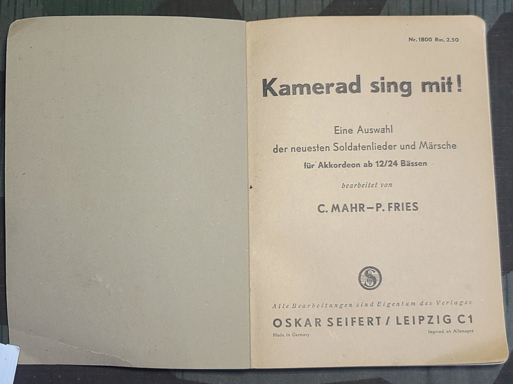 Kamerad Sing Mit Soldiers Song Book for Accordion — image 2