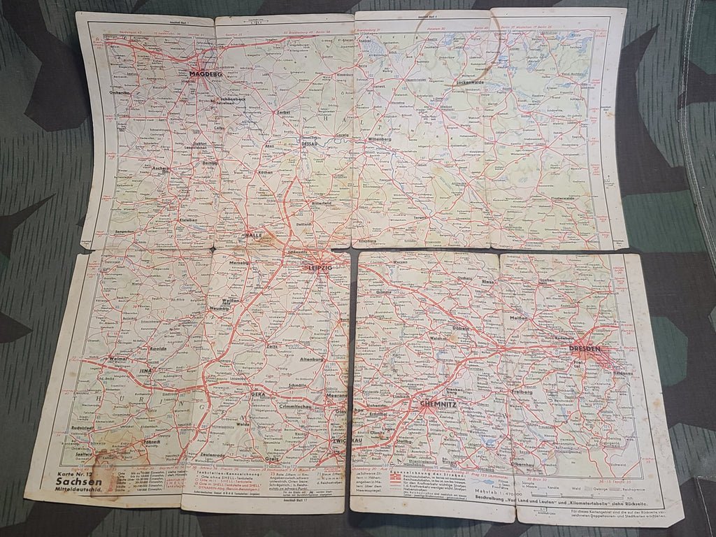 Original Shell Map of Anhalt Thüringen Sachsen — image 5