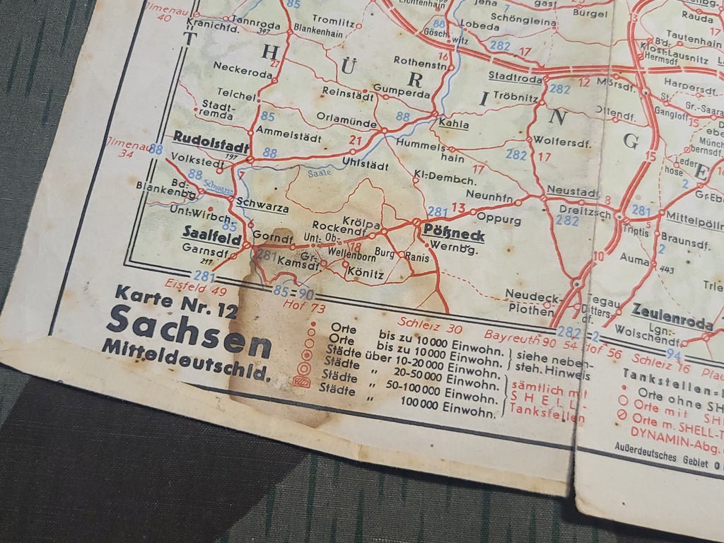 Original Shell Map of Anhalt Thüringen Sachsen — image 6
