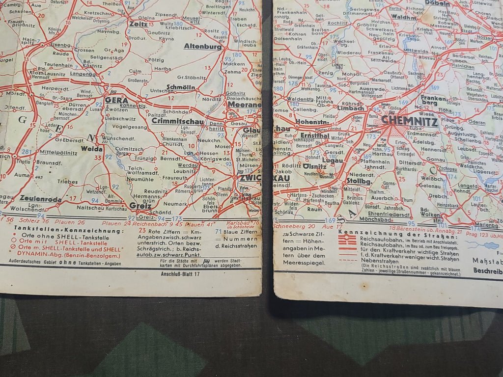 Original Shell Map of Anhalt Thüringen Sachsen — image 8