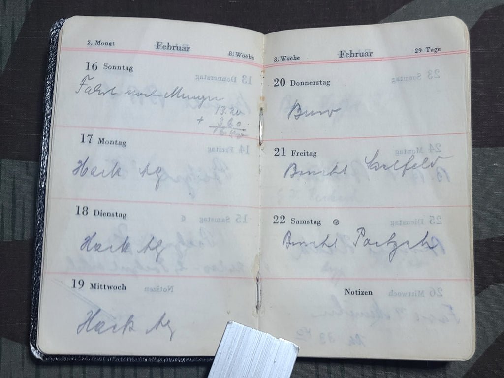 Heerbrandt 1936 Tages-Merkbuch Day Planner Pocket Calendar — image 5