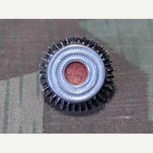 Original Wehrmacht Officers Visor Tri-Color Cockade in Aluminum