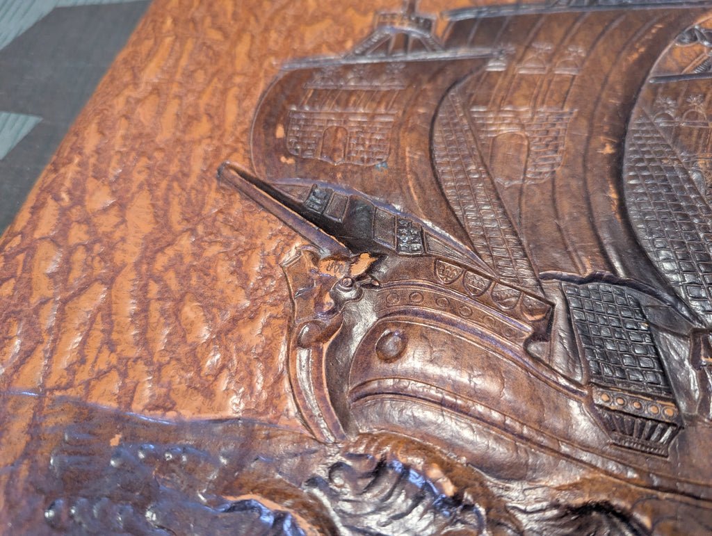 Vintage German Desk Blotter with Ship Motif — image 3