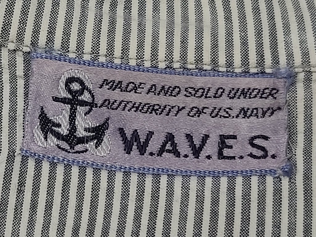 Navy WAVES Work Uniform Seersucker Dress(B-38' W-29' H-37') — image 2