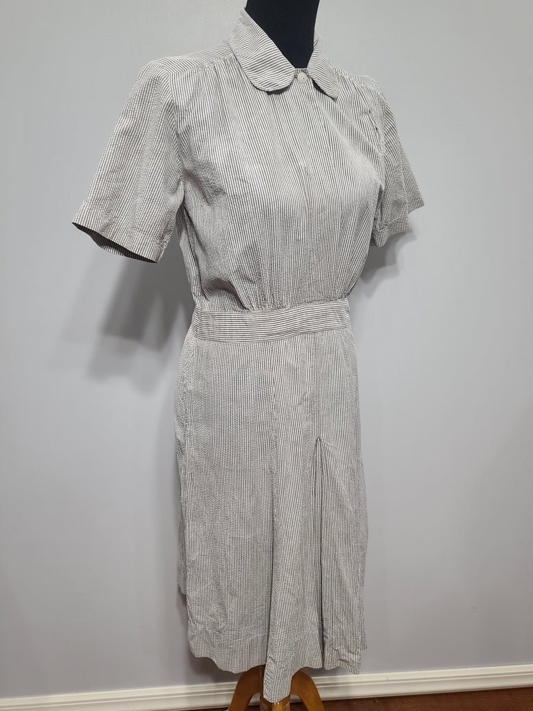Navy WAVES Work Uniform Seersucker Dress(B-38' W-29' H-37') — image 6