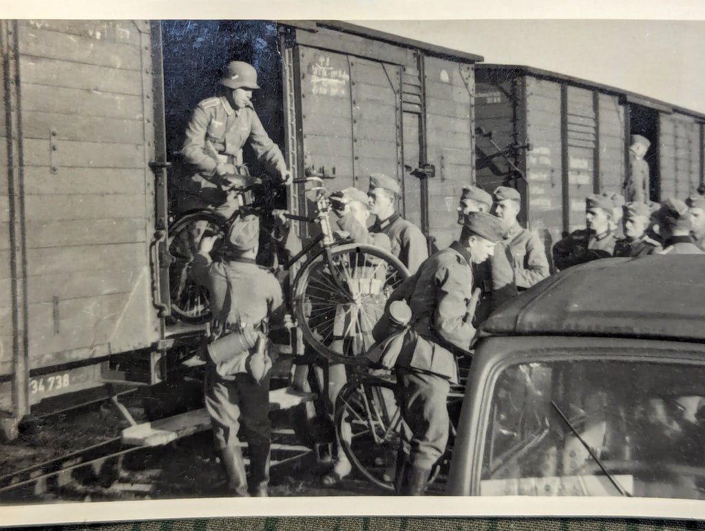 Two Photos Soldiers Unloading Supplies — image 2