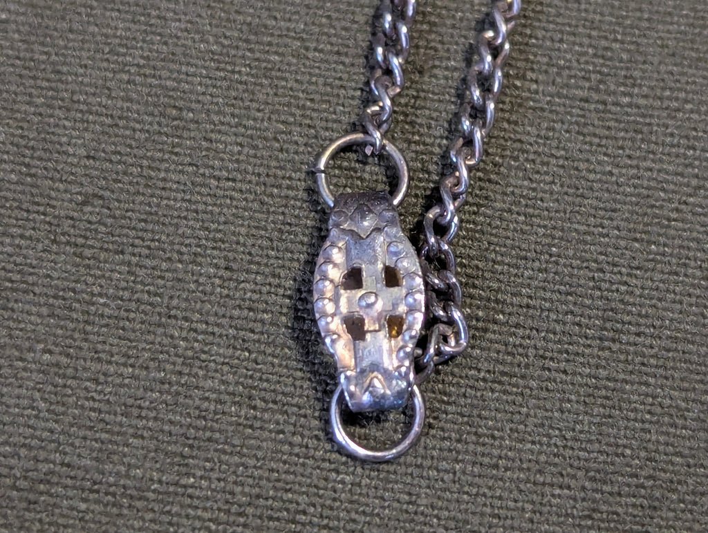 US Army Engineer Enamel Sweetheart Necklace — image 3