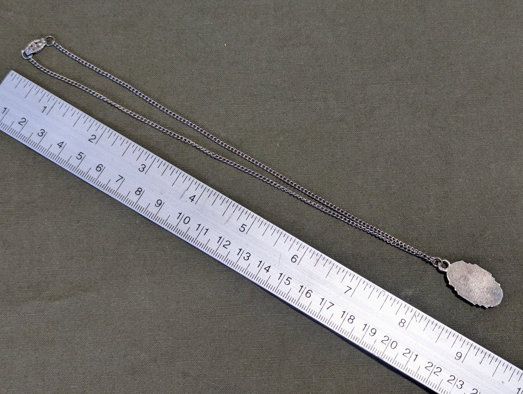 US Army Engineer Enamel Sweetheart Necklace — image 4