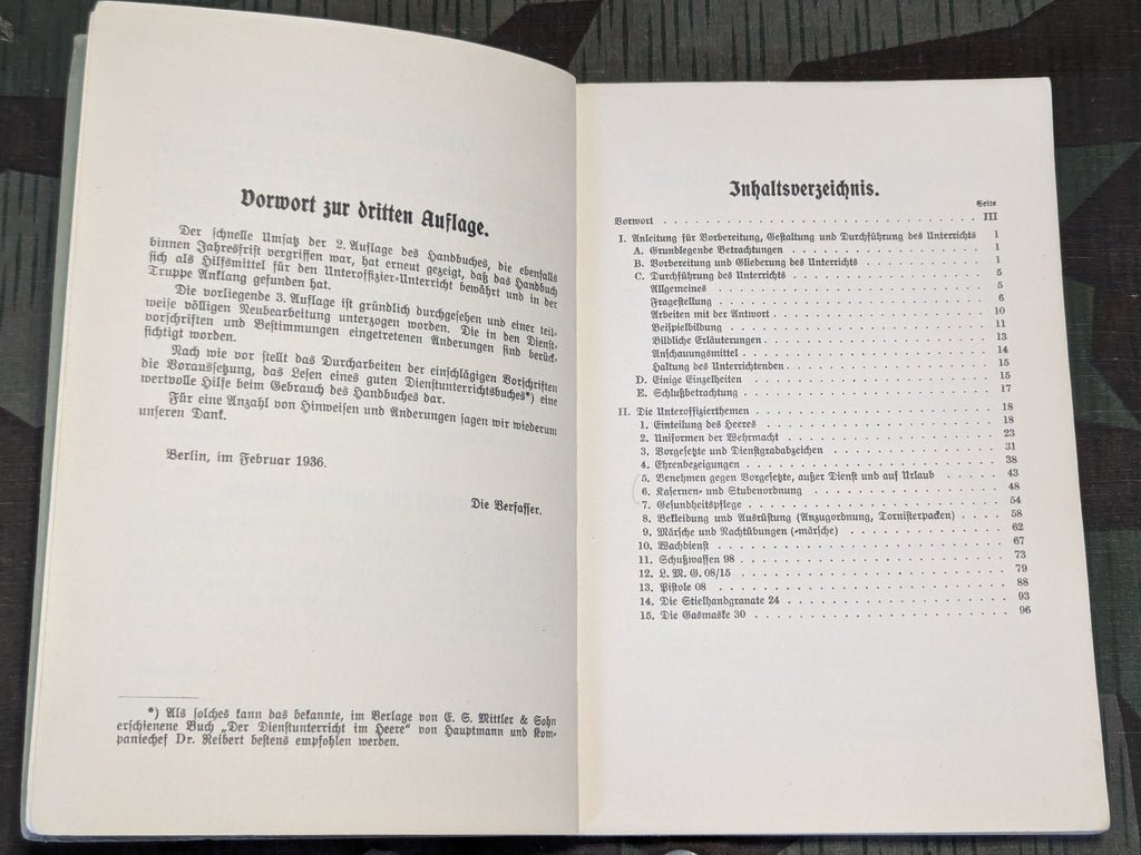 Fünfzehn Unteroffizierthemen Handbook for NCO Instruction 1936 — image 8