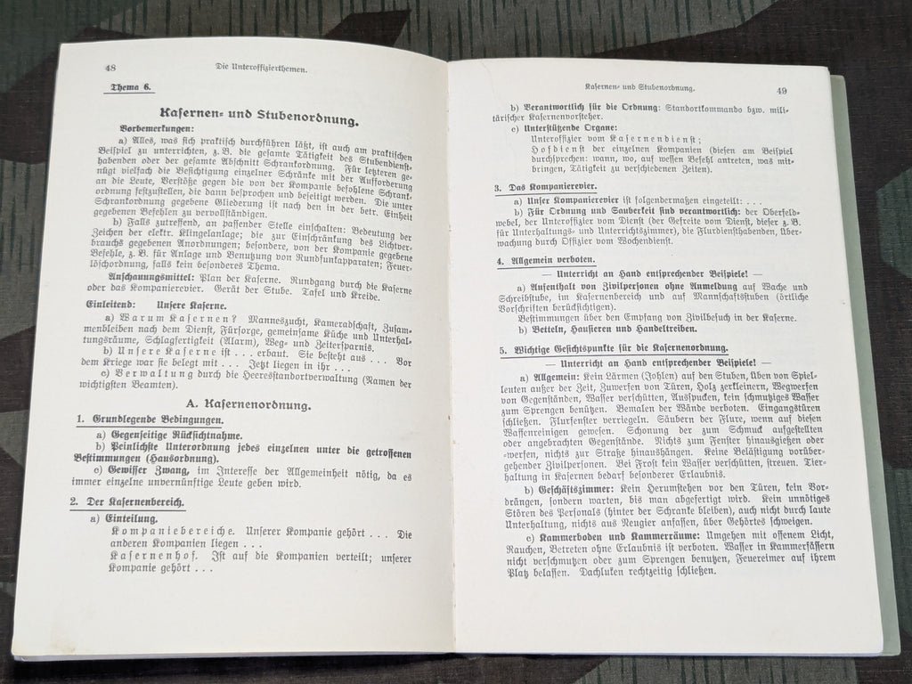 Fünfzehn Unteroffizierthemen Handbook for NCO Instruction 1936 — image 9