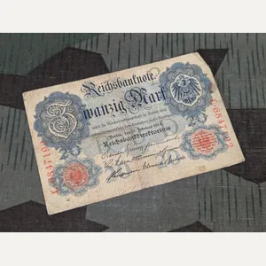 Zwanzig Mark Note 20 Reichsbanknote 1914