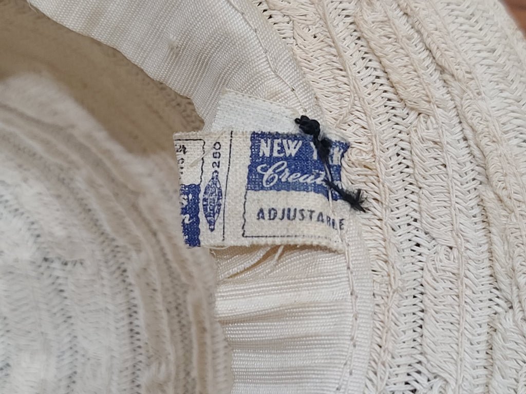 White Straw Tilt Hat with Netting — image 10