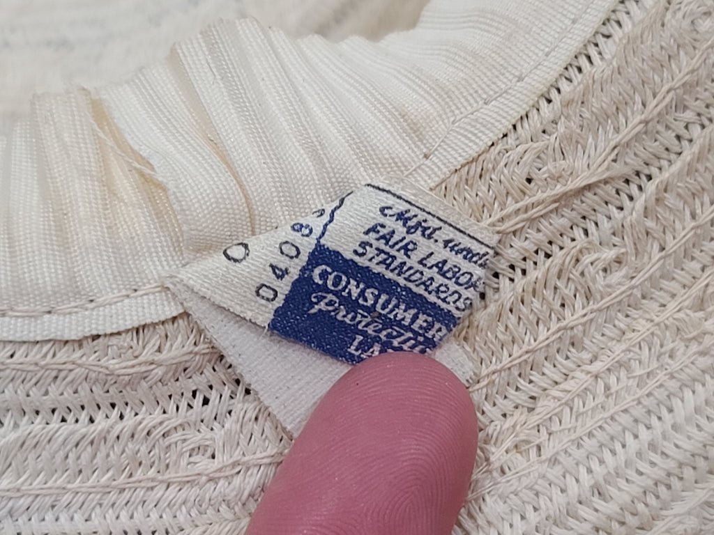 White Straw Tilt Hat with Netting — image 11