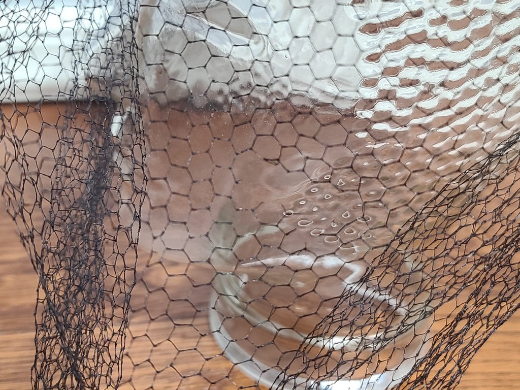 White Straw Tilt Hat with Netting — image 6