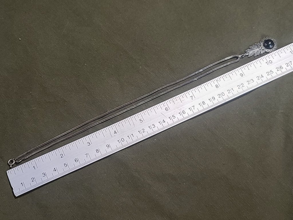 Sterling Silver Marcasite Necklace 925 Italy — image 6