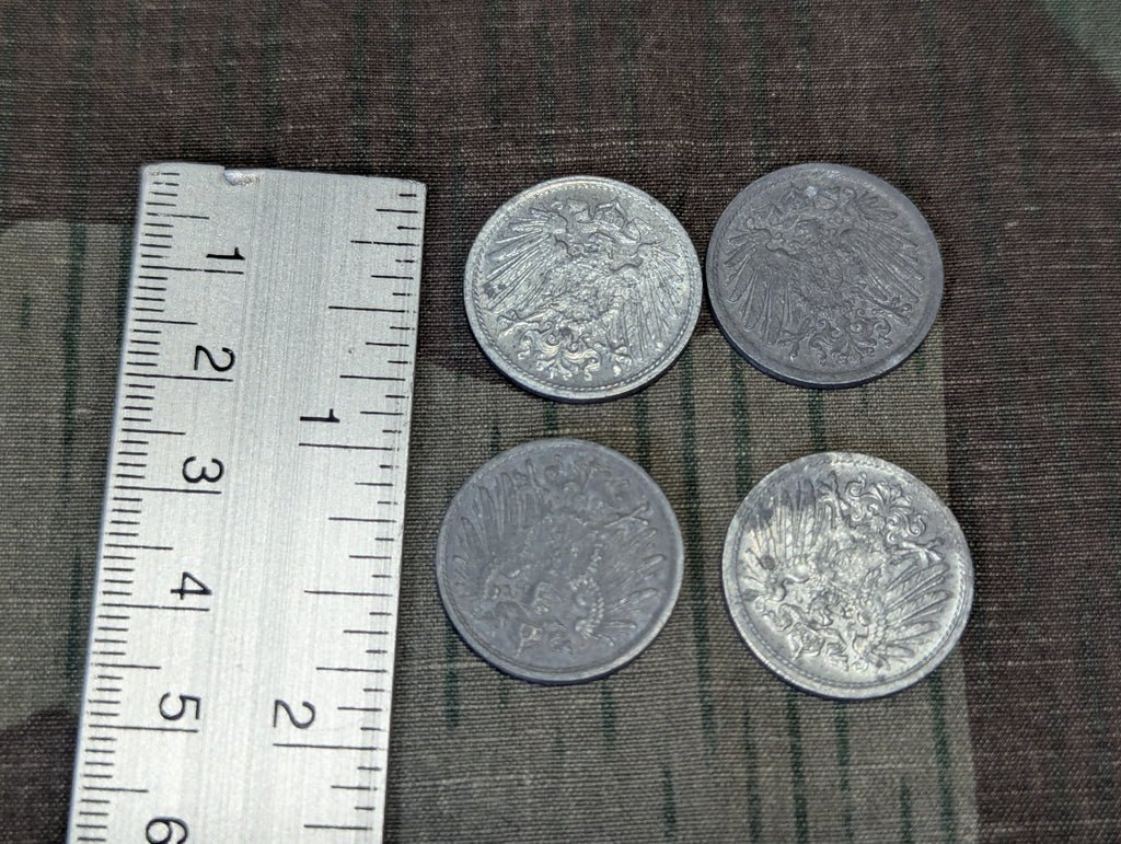 Lot of 4 Weimar 10 Pfennig Coins (1919-1921) — image 2