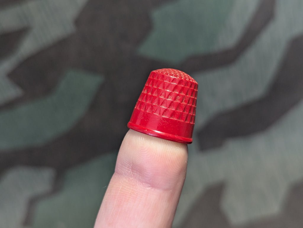 Finger Hat Thimble Red Bakelite — image 4